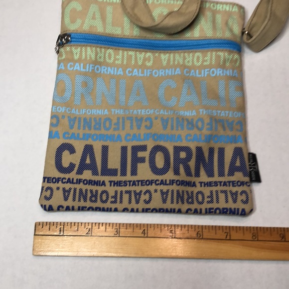 Robin Ruth California Canvas Crossbody Purse Travel Bag - Picture 6 of 7